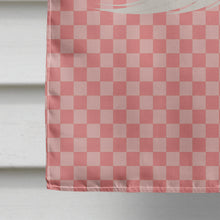 Load image into Gallery viewer, White Peacock Peafowl Pink Check Flag Canvas House Size BB7926CHF