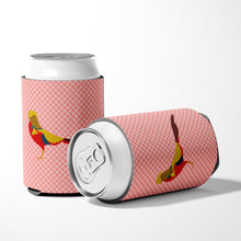 Load image into Gallery viewer, Golden or Chinese Pheasant Pink Check Can or Bottle Hugger BB7928CC