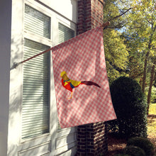 Load image into Gallery viewer, Golden or Chinese Pheasant Pink Check Flag Canvas House Size BB7928CHF