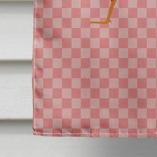 Load image into Gallery viewer, Golden or Chinese Pheasant Pink Check Flag Canvas House Size BB7928CHF