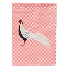 Load image into Gallery viewer, Silver Pheasant Pink Check Flag Canvas House Size BB7929CHF