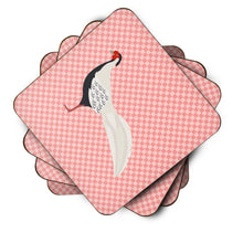 Load image into Gallery viewer, Silver Pheasant Pink Check Foam Coaster  BB7929FC