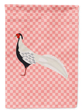 Load image into Gallery viewer, Silver Pheasant Pink Check Garden Flag - Outdoor Decorative Yard Flag