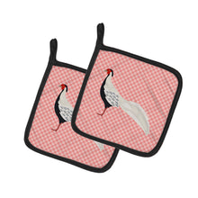 Load image into Gallery viewer, Silver Pheasant Pink Check Pot Holders - Set of 2 - Heat-Resistant Kitchen Essentials BB7929PTHD