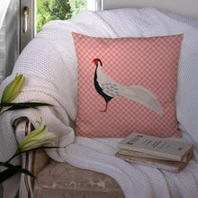 Load image into Gallery viewer, Silver Pheasant Pink Check Throw Pillow - 14x14 Decorative Pillow – Art for Your Home &amp; Patio BB7929PW1414