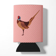 Load image into Gallery viewer, Ring-necked Common Pheasant Pink Check Can or Bottle Hugger BB7930CC