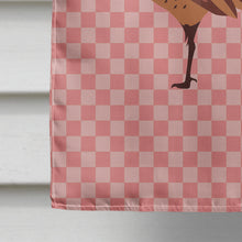 Load image into Gallery viewer, Ring-necked Common Pheasant Pink Check Flag Canvas House Size BB7930CHF