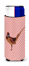 Load image into Gallery viewer, Ring-necked Common Pheasant Pink Check   Hugger for slim cans