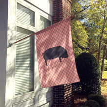 Load image into Gallery viewer, Devon Large Black Pig Pink Check Flag Canvas House Size BB7931CHF