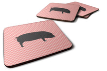 Load image into Gallery viewer, Devon Large Black Pig Pink Check Foam Coaster  BB7931FC