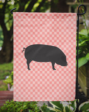 Load image into Gallery viewer, Devon Large Black Pig Pink Check Garden Flag - Outdoor Decorative Yard Flag
