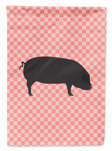 Load image into Gallery viewer, Devon Large Black Pig Pink Check Garden Flag - Outdoor Decorative Yard Flag