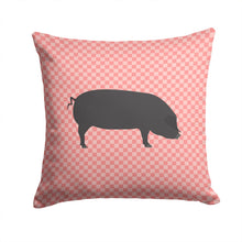 Load image into Gallery viewer, Devon Large Black Pig Pink Check Throw Pillow - 14x14 Decorative Pillow – Art for Your Home &amp; Patio BB7931PW1414