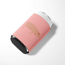 Load image into Gallery viewer, American Landrace Pig Pink Check Can or Bottle Hugger BB7932CC