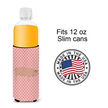 Load image into Gallery viewer, American Landrace Pig Pink Check   Hugger for slim cans