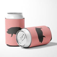 Load image into Gallery viewer, Berkshire Pig Pink Check Can or Bottle Hugger BB7933CC