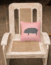 Load image into Gallery viewer, Berkshire Pig Pink Check Fabric Decorative Pillow BB7933PW1818