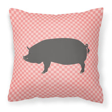 Load image into Gallery viewer, Berkshire Pig Pink Check Fabric Decorative Pillow BB7933PW1818