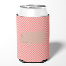Load image into Gallery viewer, Welsh Pig Pink Check Can or Bottle Hugger BB7937CC