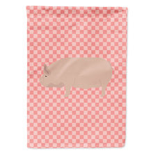Load image into Gallery viewer, Welsh Pig Pink Check Flag Canvas House Size BB7937CHF