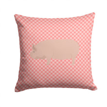 Load image into Gallery viewer, Welsh Pig Pink Check Throw Pillow - 14x14 Decorative Pillow – Art for Your Home &amp; Patio BB7937PW1414