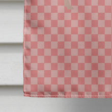 Load image into Gallery viewer, English Large White Pig Pink Check Flag Canvas House Size BB7938CHF