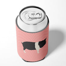 Load image into Gallery viewer, Hampshire Pig Pink Check Can or Bottle Hugger BB7939CC
