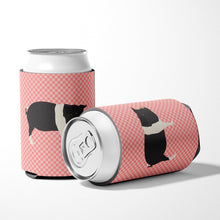 Load image into Gallery viewer, Hampshire Pig Pink Check Can or Bottle Hugger BB7939CC