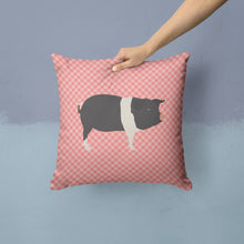 Load image into Gallery viewer, Hampshire Pig Pink Check Throw Pillow - 14x14 Decorative Pillow – Art for Your Home &amp; Patio BB7939PW1414