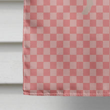 Load image into Gallery viewer, Gloucester Old Spot Pig Pink Check Flag Canvas House Size BB7940CHF