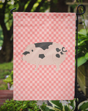 Load image into Gallery viewer, Gloucester Old Spot Pig Pink Check Garden Flag - Outdoor Decorative Yard Flag