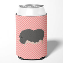 Load image into Gallery viewer, Vietnamese Pot-Bellied Pig Pink Check Can or Bottle Hugger BB7941CC