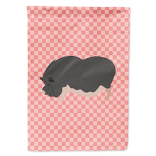 Load image into Gallery viewer, Vietnamese Pot-Bellied Pig Pink Check Flag Canvas House Size BB7941CHF
