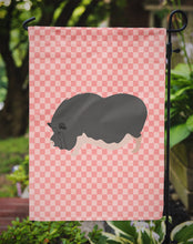 Load image into Gallery viewer, Vietnamese Pot-Bellied Pig Pink Check Garden Flag - Outdoor Decorative Yard Flag