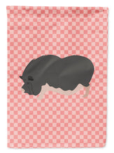 Load image into Gallery viewer, Vietnamese Pot-Bellied Pig Pink Check Garden Flag - Outdoor Decorative Yard Flag