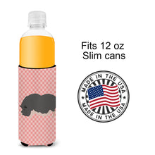 Load image into Gallery viewer, Vietnamese Pot-Bellied Pig Pink Check   Hugger for slim cans