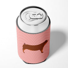 Load image into Gallery viewer, Duroc Pig Pink Check Can or Bottle Hugger BB7942CC