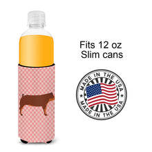 Load image into Gallery viewer, Duroc Pig Pink Check   Hugger for slim cans