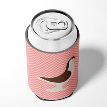 Load image into Gallery viewer, Large Pigeon Pink Check Can or Bottle Hugger BB7943CC