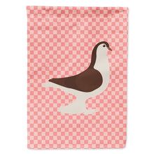 Load image into Gallery viewer, Large Pigeon Pink Check Flag Canvas House Size BB7943CHF