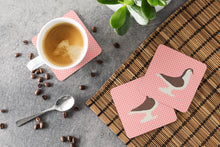 Load image into Gallery viewer, Large Pigeon Pink Check Foam Coaster  BB7943FC