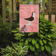Load image into Gallery viewer, Large Pigeon Pink Check Garden Flag - Outdoor Decorative Yard Flag