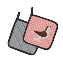Load image into Gallery viewer, Large Pigeon Pink Check Pot Holders - Set of 2 - Heat-Resistant Kitchen Essentials BB7943PTHD