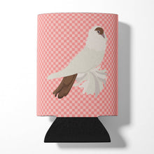 Load image into Gallery viewer, German Helmet Pigeon Pink Check Can or Bottle Hugger BB7944CC