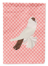 Load image into Gallery viewer, German Helmet Pigeon Pink Check Garden Flag - Outdoor Decorative Yard Flag BB7944GF