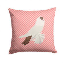 Load image into Gallery viewer, German Helmet Pigeon Pink Check Throw Pillow - 14x14 Decorative Pillow – Art for Your Home &amp; Patio BB7944PW1414