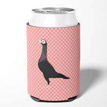 Load image into Gallery viewer, English Carrier Pigeon Pink Check Can or Bottle Hugger BB7945CC