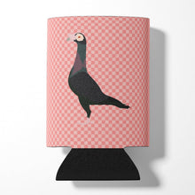 Load image into Gallery viewer, English Carrier Pigeon Pink Check Can or Bottle Hugger BB7945CC