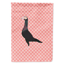Load image into Gallery viewer, English Carrier Pigeon Pink Check Flag Canvas House Size BB7945CHF