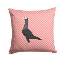 Load image into Gallery viewer, English Carrier Pigeon Pink Check Throw Pillow - 14x14 Decorative Pillow – Art for Your Home &amp; Patio BB7945PW1414